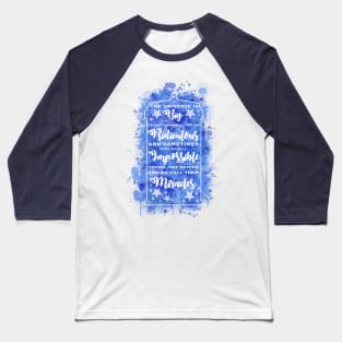 Tardis Miracle Typography Baseball T-Shirt